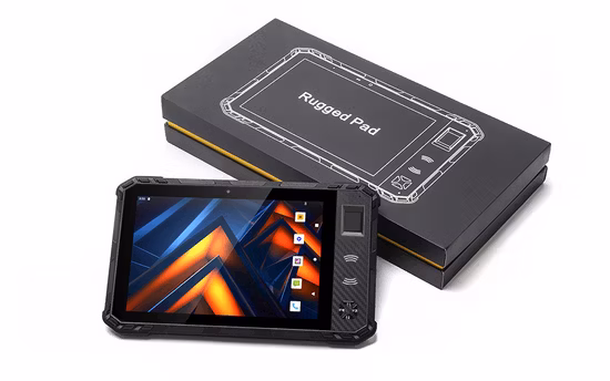 Escáner de código de barras de personalización de muestra, tableta PC extrema resistente a la intemperie, grado IP67, 7800mAh, tableta Android resistente de 8 pulgadas