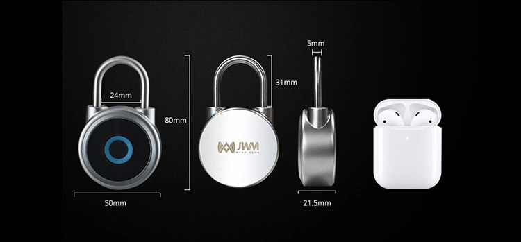 Cabinet Smart Fingerprint Padlock Keyless Security Door Waterproof Lock Padlock