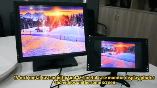 Pantalla LCD táctil resistiva de 12 pulgadas con caja metálica